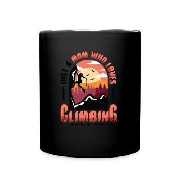 Escalade - juste une maman qui aime grimper - Mug uni - noir - Devant