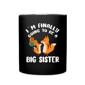 I ́m Finally Going To Be A Big Sister - Full Colour Mug - black - Front