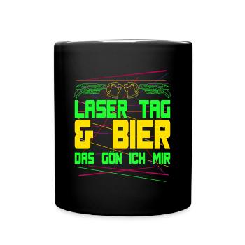 Laser Tag & Bière L’idée cadeau - Mug uni - noir - Devant