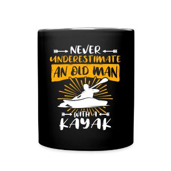 Sous-estimer l’homme kayakiste - Mug uni - noir - Devant