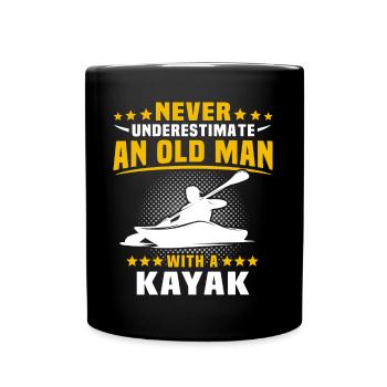 Kayak Sous-estimer les kayakistes - Mug uni - noir - Devant