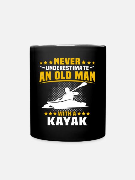Kayaking Unterschätze Kayakfahrer - Tasse einfarbig - Schwarz