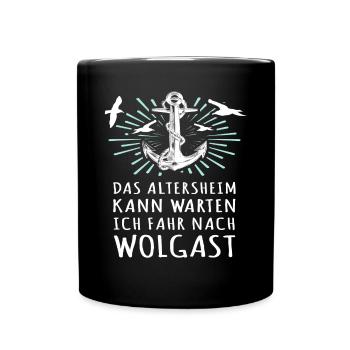 Wolgast Sprüche Wolgaster Spruch - Tasse einfarbig - Schwarz - Vorne