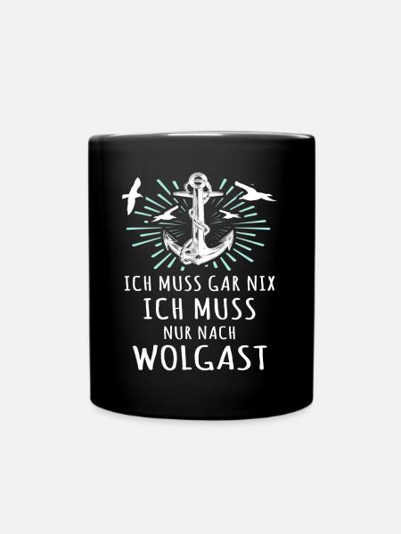 Wolgast Sprüche Wolgaster Spruch - Tasse einfarbig - Schwarz