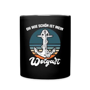 Wolgast Sprüche Wolgaster Spruch - Tasse einfarbig - Schwarz - Vorne