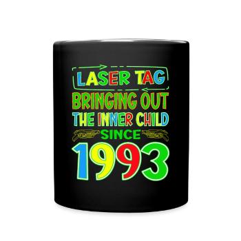 Laser Tag Bringing Out The Inner Child Years Old - Full Colour Mug - black - Front