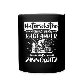 Zinnowitz Fahrrad Zinnowitzer Radfahrer - Tasse einfarbig - Schwarz - Vorne