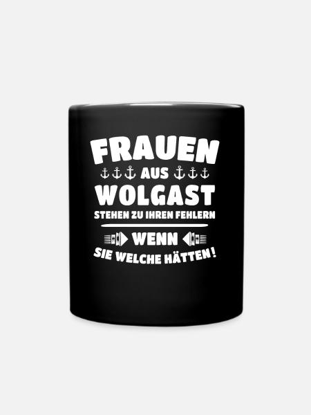 Wolgast Sprüche Wolgaster Spruch - Tasse einfarbig - Schwarz