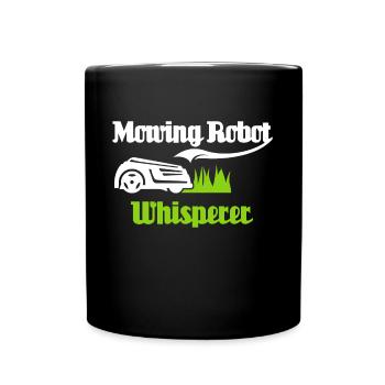 Tondeuse robot - Mug uni - noir - Devant
