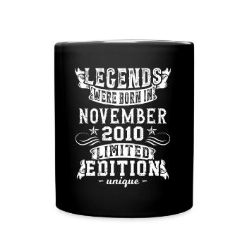 Birthday November 2010 year Limited Edition - Full Colour Mug - black - Front