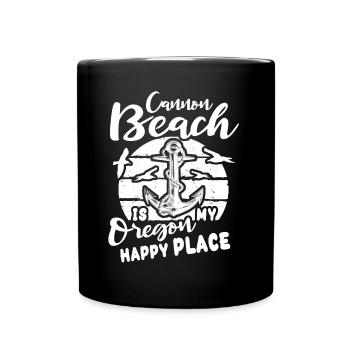 Cannon Beach OR - Tasse einfarbig - Schwarz - Vorne
