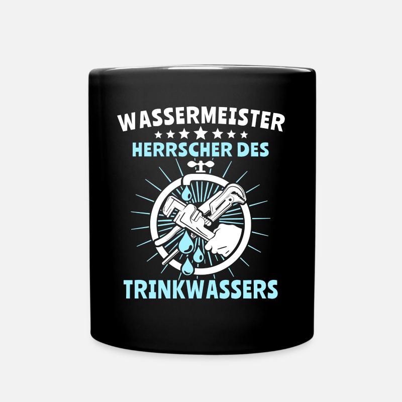 Wassermeister Wasserversorgungstechniker - Tasse einfarbig - Schwarz