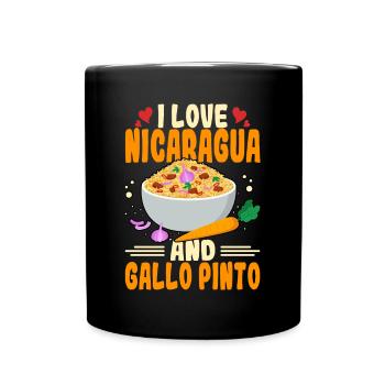 Love Nicaragua Gallo Pinto Cuisine d’Amérique centrale - Mug uni - noir - Devant
