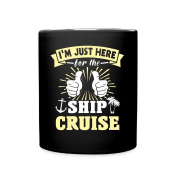 Kreuzfahrt - Tasse einfarbig - Schwarz - Vorne