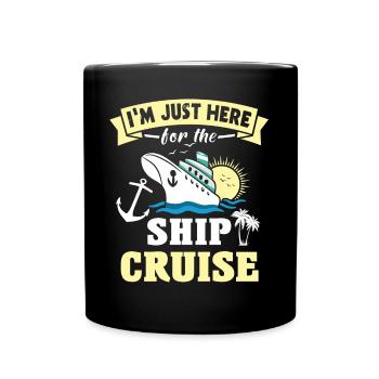 Kreuzfahrt - Tasse einfarbig - Schwarz - Vorne