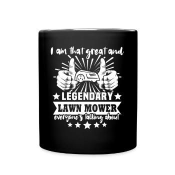 Tondeuse robot - Mug uni - noir - Devant