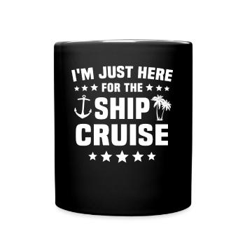 Vacances en croisière - Mug uni - noir - Devant
