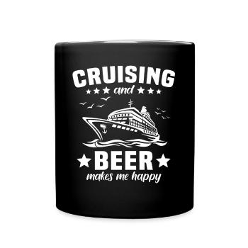 Bière de croisière - Mug uni - noir - Devant