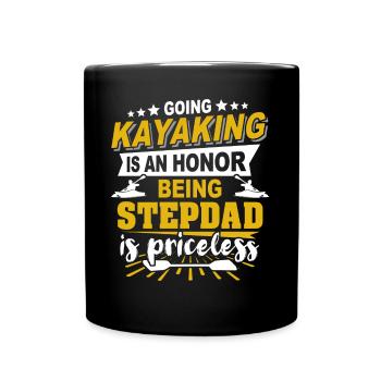 Kayak Stiefpapa Kayaking - Tasse einfarbig - Schwarz - Vorne