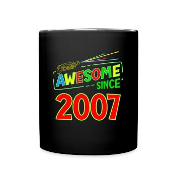 16 Years Old Awesome Since 2007 Laser Tag Birthday - Tasse einfarbig - Schwarz - Vorne