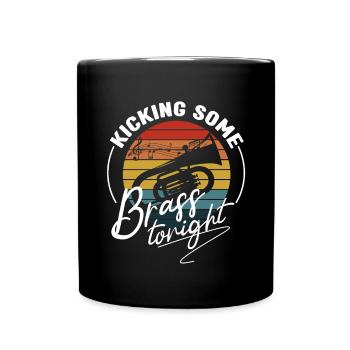 Kicking Some Brass Tonight Baritone Bass Player - Full Colour Mug - black - Front