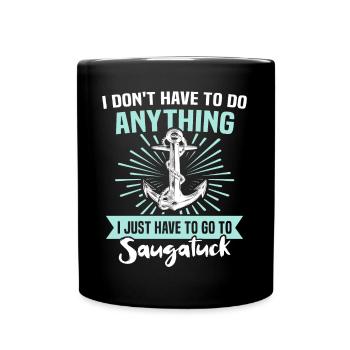 Saugatuck Michigan - Tasse einfarbig - Schwarz - Vorne