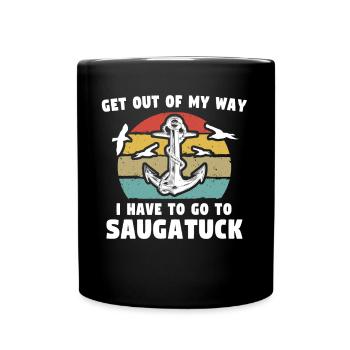 Saugatuck Michigan - Tasse einfarbig - Schwarz - Vorne
