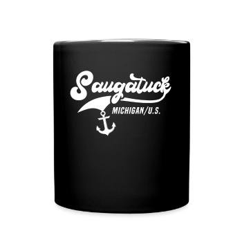 Saugatuck Michigan - Tasse einfarbig - Schwarz - Vorne
