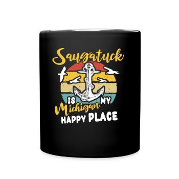 Saugatuck Michigan - Tasse einfarbig - Schwarz - Vorne