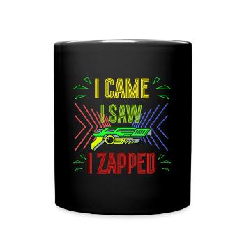 I Came I Saw I Zapped Laser Tag Player Gifts - Full Colour Mug - black - Front