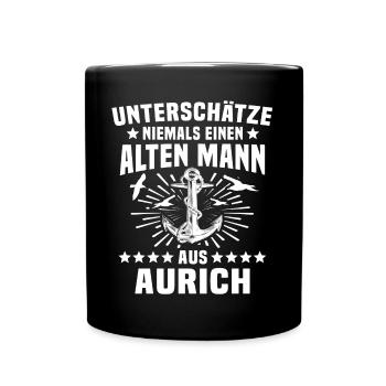 Aurich Spruch - Tasse einfarbig - Schwarz - Vorne
