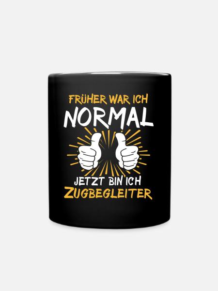 Zugbegleiter Sprüche - Tasse einfarbig - Schwarz