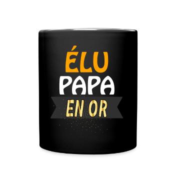 Papa Qui Vaut De L'or Humour Fête - Mug uni - noir - Devant