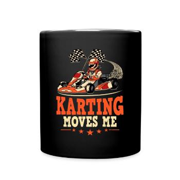 Drôle de karting Dire que le karting me fait bouger - Mug uni - noir - Devant