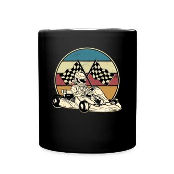 Vintage Go Kart Perfekt Für Karting Rennsportler - Tasse einfarbig - Schwarz - Vorne