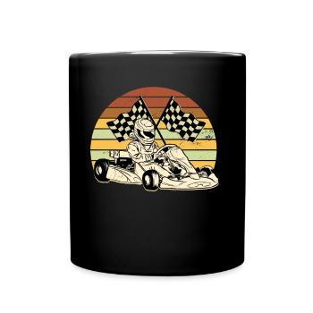Go Kart Driver Retro Kids Go-Kart Race - Mug uni - noir - Devant