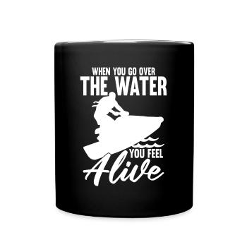 Jet Ski Walk Over Water Water Sports Gift - Full Colour Mug - black - Front