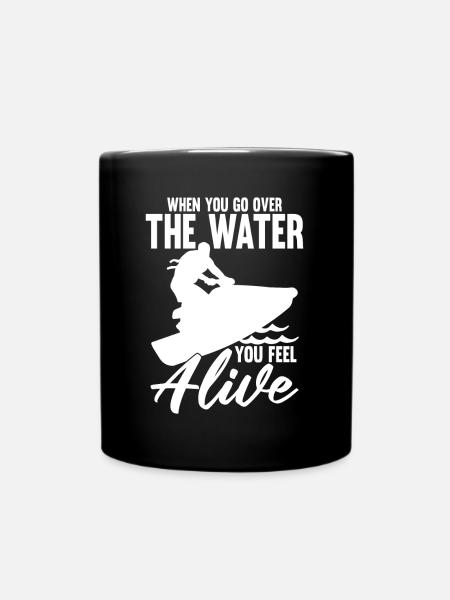 Jet Ski Walk Over Water Sports Cadeau - Mug uni - noir