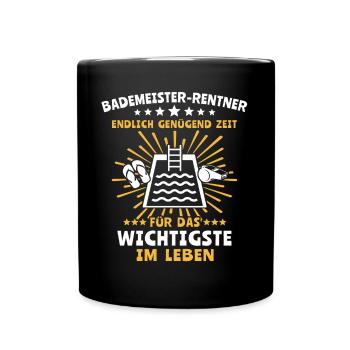 Schwimmmeister - Tasse einfarbig - Schwarz - Vorne