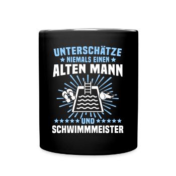 Schwimmmeister - Tasse einfarbig - Schwarz - Vorne