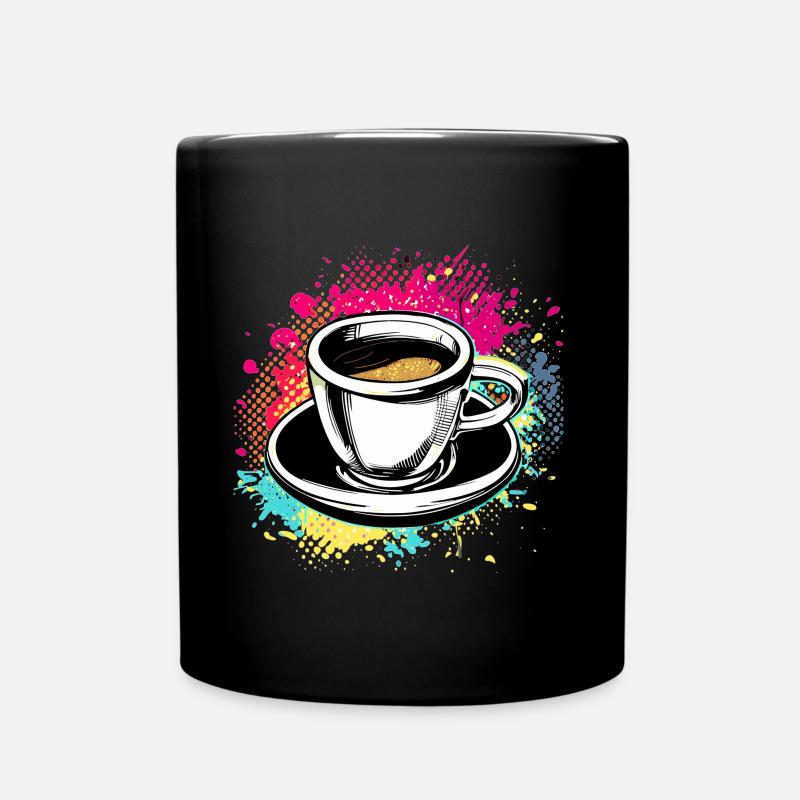 Tasse expresso Pop Art Barista - Mug uni - noir