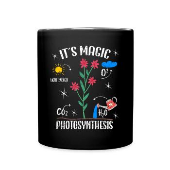 Plant Lover Flowers Magic Photosynthesis Pun Funny - Full Colour Mug - black - Front