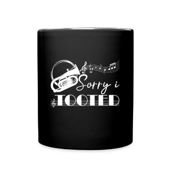 Sorry I Tooted Baritone Horn Player Gifts - Full Colour Mug - black - Front
