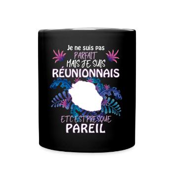 Reunionnais Cadeau Humour - Mug uni - noir - Devant