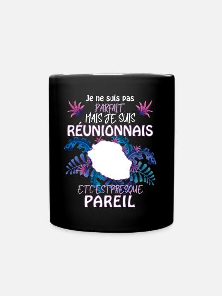 Reunionnais Cadeau Humour - Mug uni - noir
