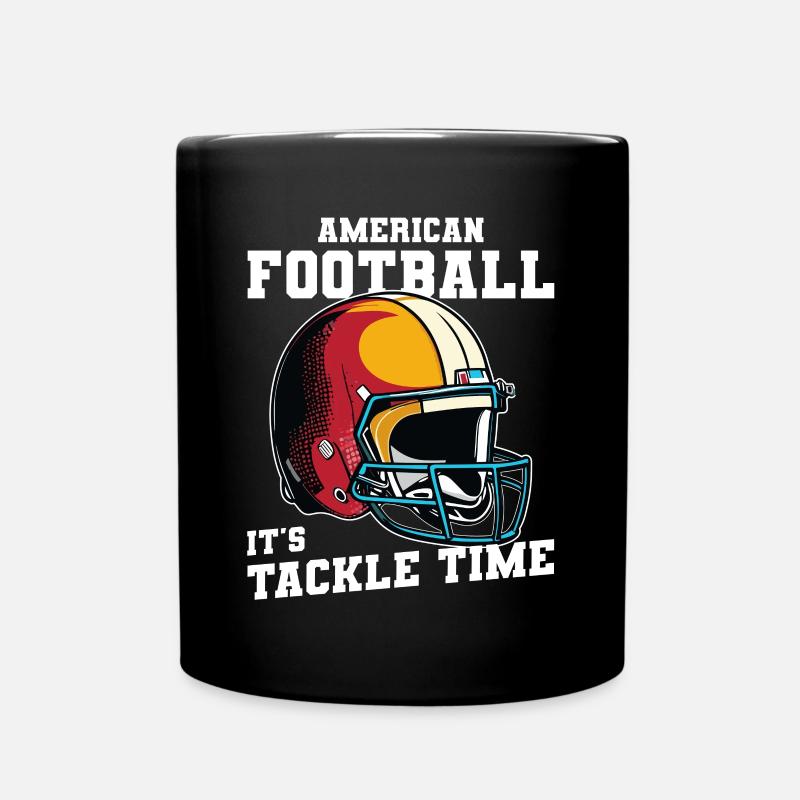 American Football Helm Tackle - Tasse einfarbig - Schwarz