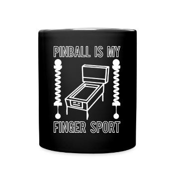 Pinball Machine Pinball Is My Finger Sport Gift - Tasse einfarbig - Schwarz - Vorne