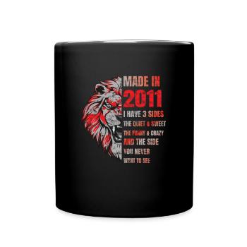 2011 Birthday Lion made in - Full Colour Mug - black - Front