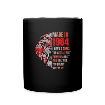 1984 Birthday Lion made in - Full Colour Mug - black - Front
