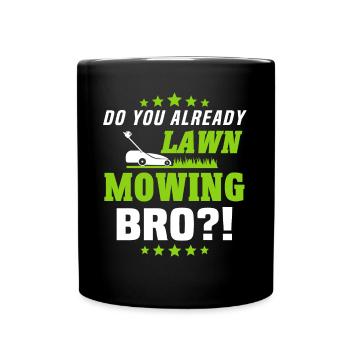 Tondre la pelouse - Mug uni - noir - Devant